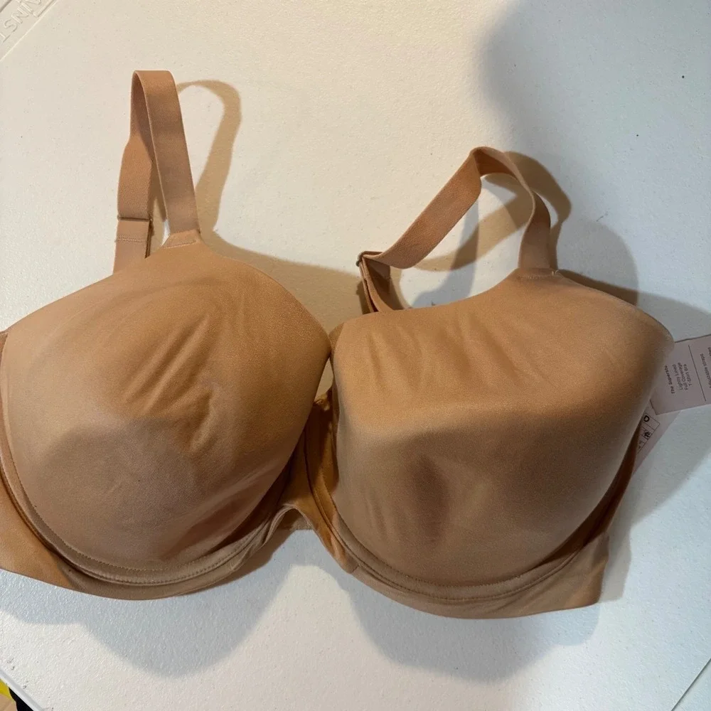 Auden The Superstar Lightly Lined Full Coverage T-Shirt‎ Bra Beige 40DDD NEW